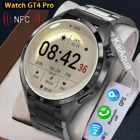 화웨이 시계 GT4 Max 스마트 시계 남성용 AMOLED 스크린 블루투스 통화 GPS 궤도 NFC 심박수 나침반 SmartWatch 2025 New
