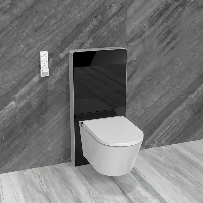 All-electronic smart bathroom ceramic wall-mounted toilet