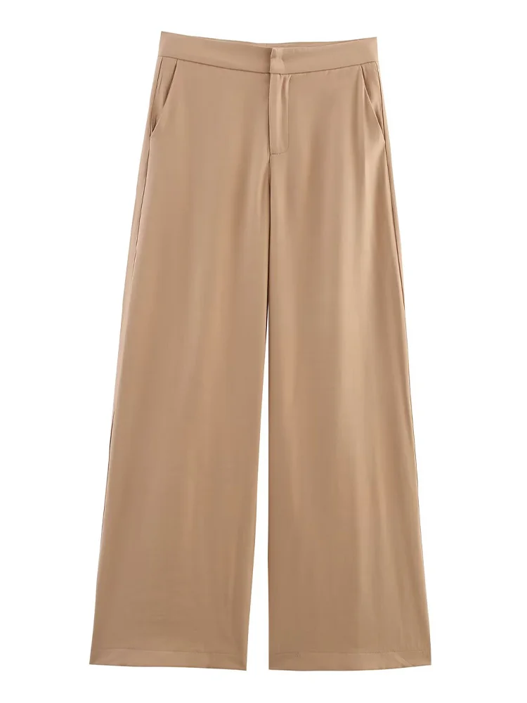 

2025 new women's clothing European and American style women's clothing casual loose wide-leg trousers
