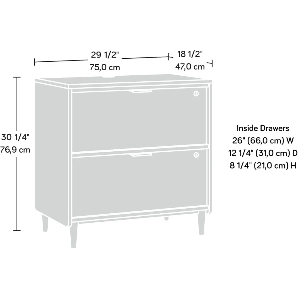 Classeur latéral large en noyer