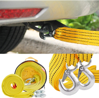 3M/4M Car Tow Cable Heavy Duty 3Ton/5Ton Trailer Rope Towing Pull Rope Strap Hooks Van Road Recovery Car Accessories