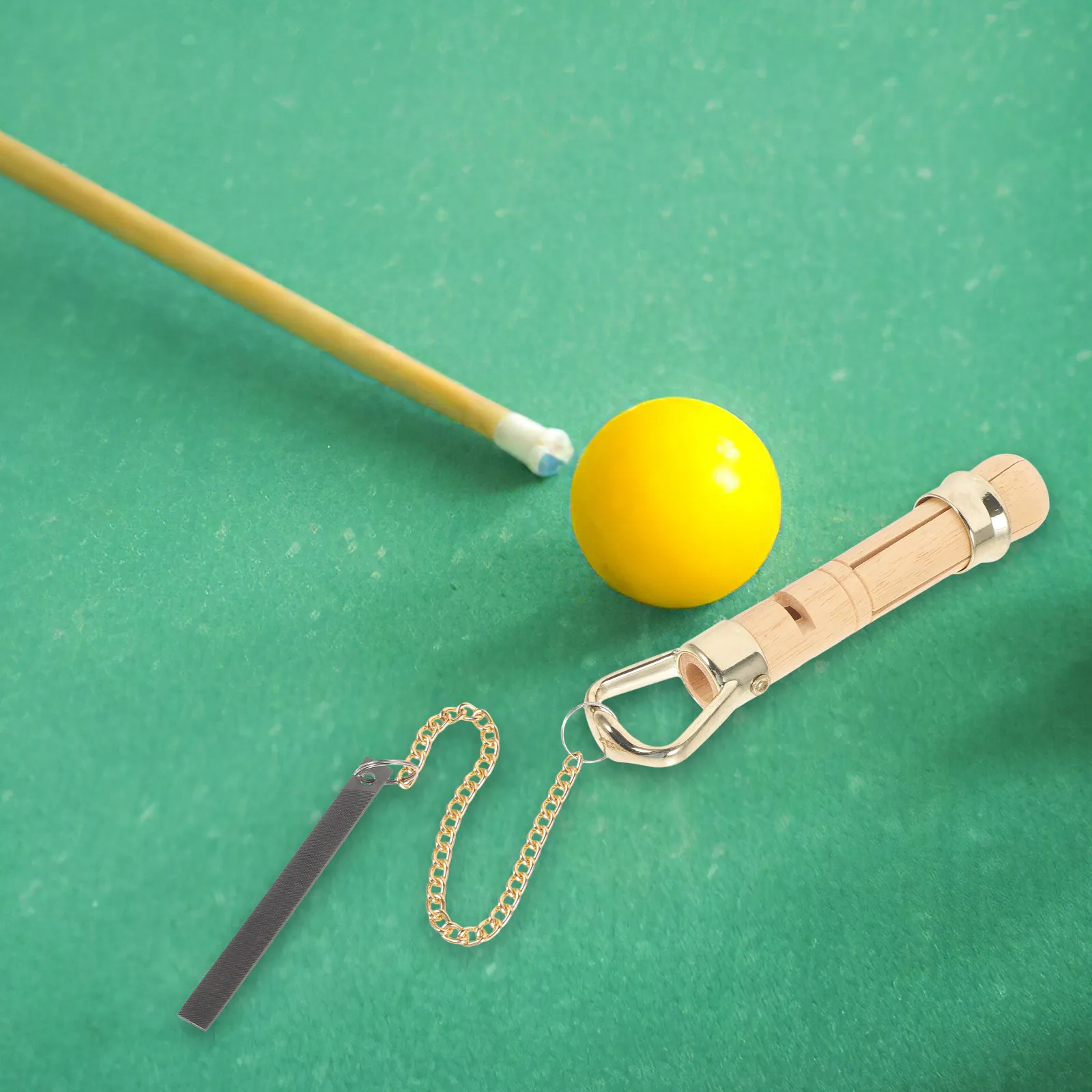 

Sturdy Wood Burnisher File Pool Cue Tip Fixator Tool for Snooker Billiard Cue Maintenance Shapes Scuffs Tips Improves Chalk