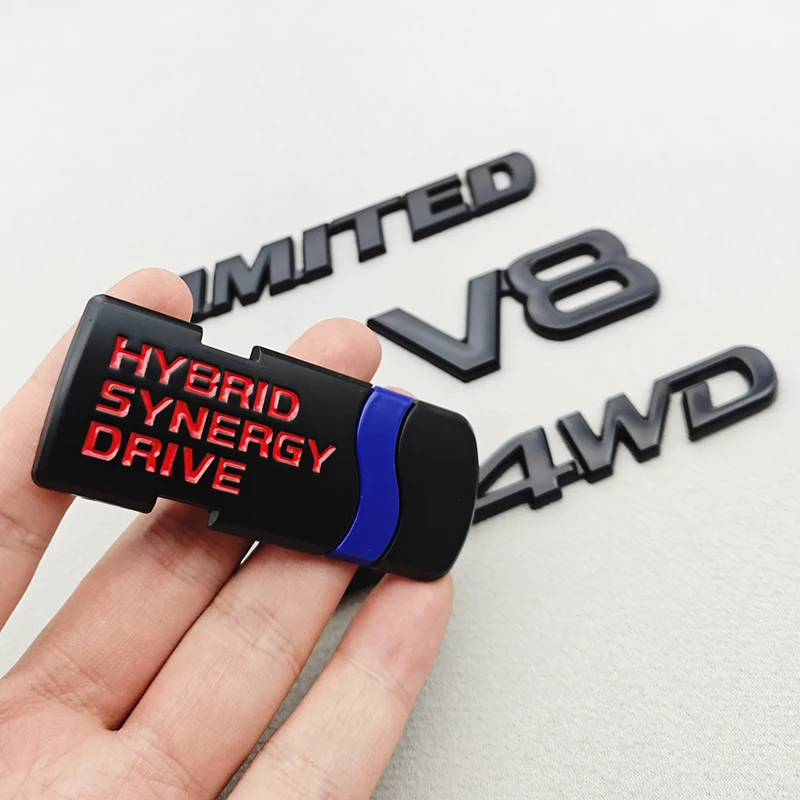 3D Metal Car Sticker Logo AWD 4WD LIMITED Fender Side Rear Trunk Tail Badge Emblem For Toyota Highlander Tundra RAV4 LC70 Series