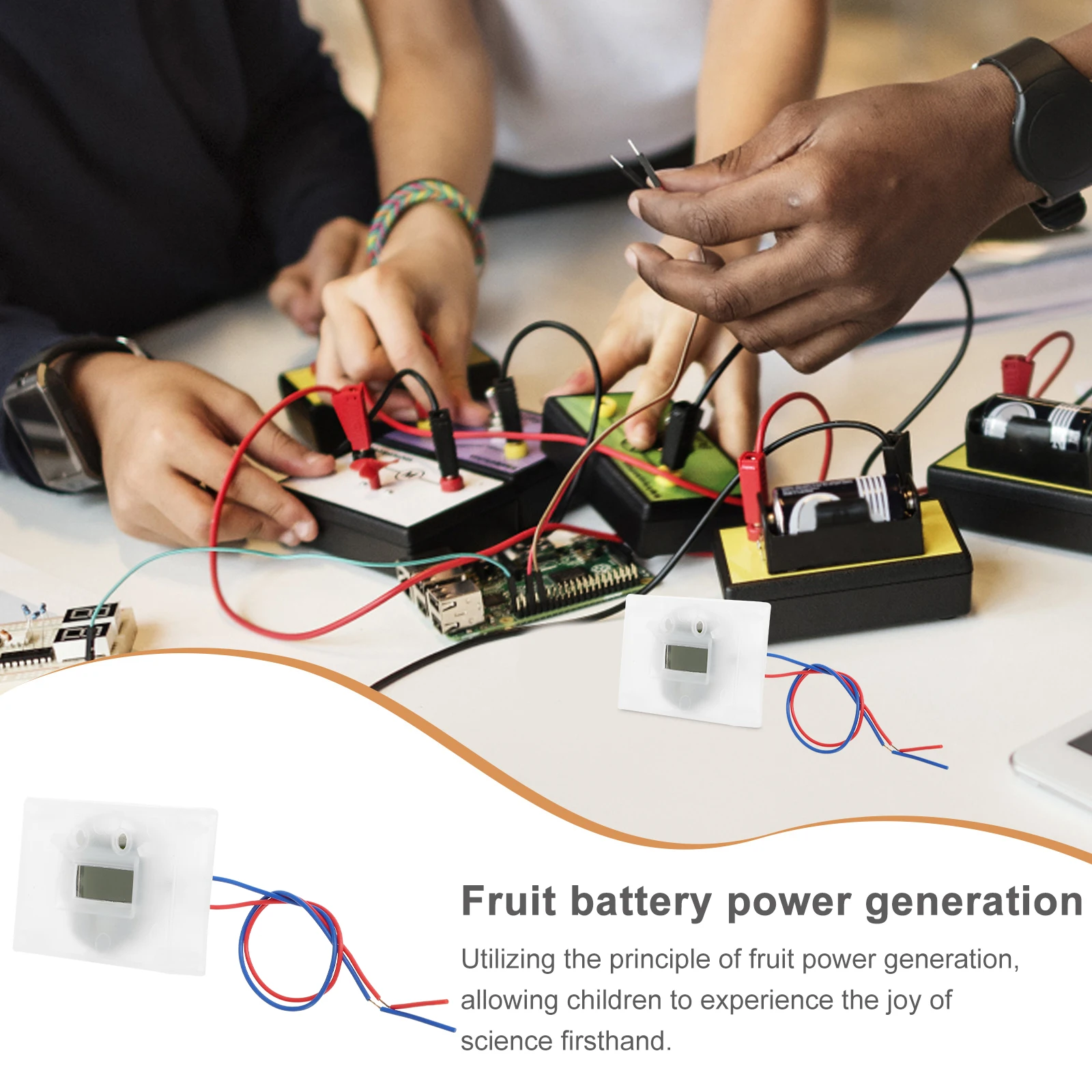 

Batteries Fruit Kit Potato Clock Manual Kids Electric Circuit Making Toys Science Student