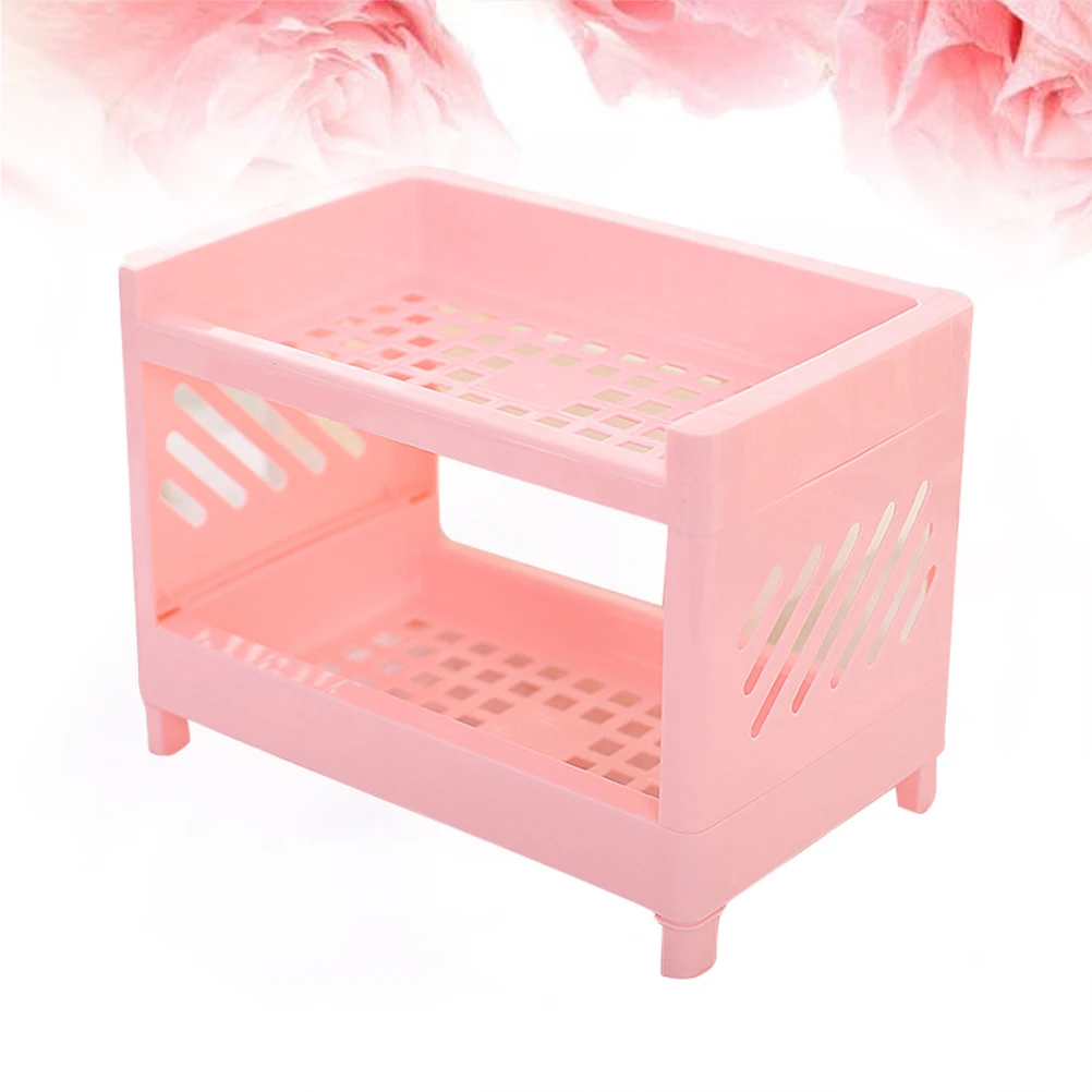 

Kitchen Shelf Rack Racks Holder Organizers Pink Countertop Display Organization Multi Layer Snack