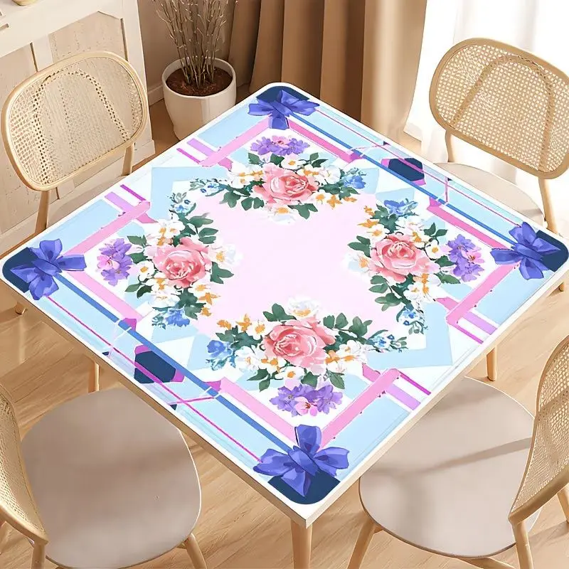 Retro Autumn Sunflower Harvest Printing Decor Mahjong Table Mat Anti-Slip Noise Reduction for Table Game Playing Room Decor