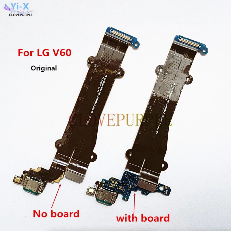 1Pcs Charging Connector Dock Board Mic Microphone USB Charger Port Flex Cable For LG V600 V60 ThinQ 5G LM-V600