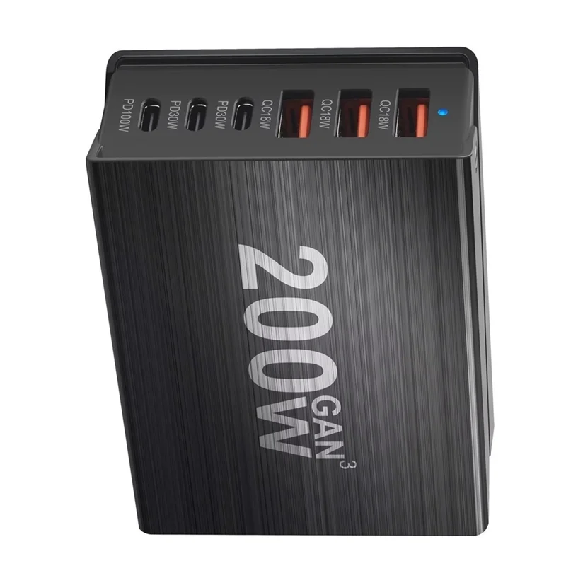 ABSQ-200W Gan Charging Station USB Type-C Fast Charger For Iphone 12-15  US-PLUG