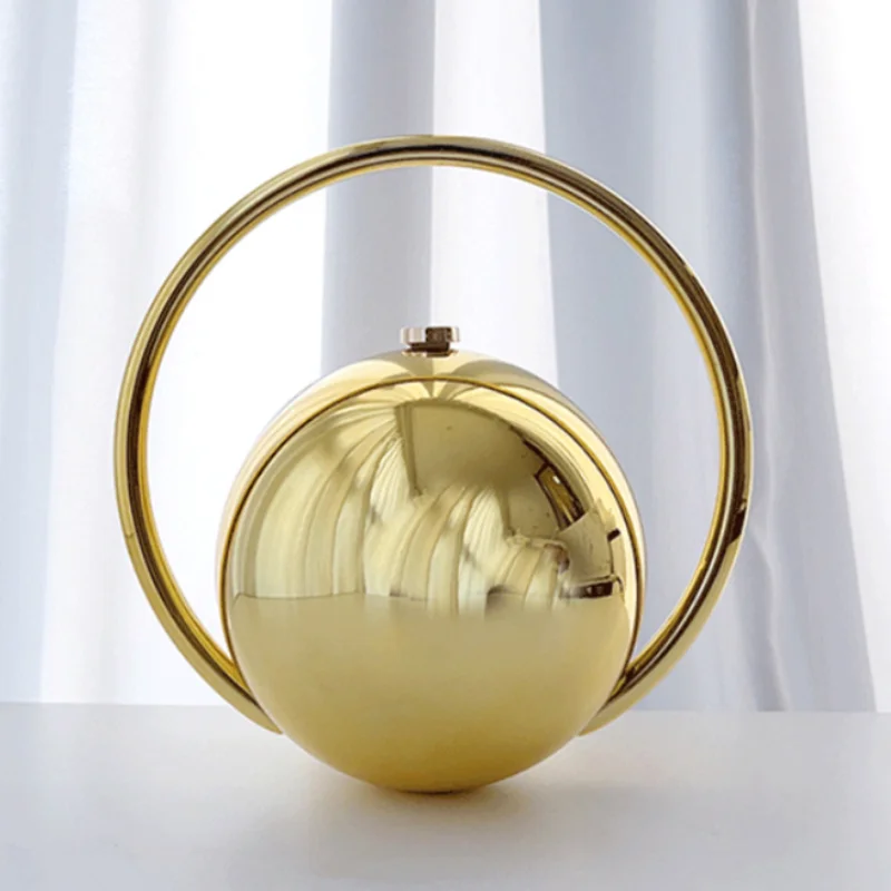 

Exquisite Luxury Banquet Handbag Electroplated Handle Fashion Spherical Design Multi-functional Coin Purse Party Bag Acrylic Bag