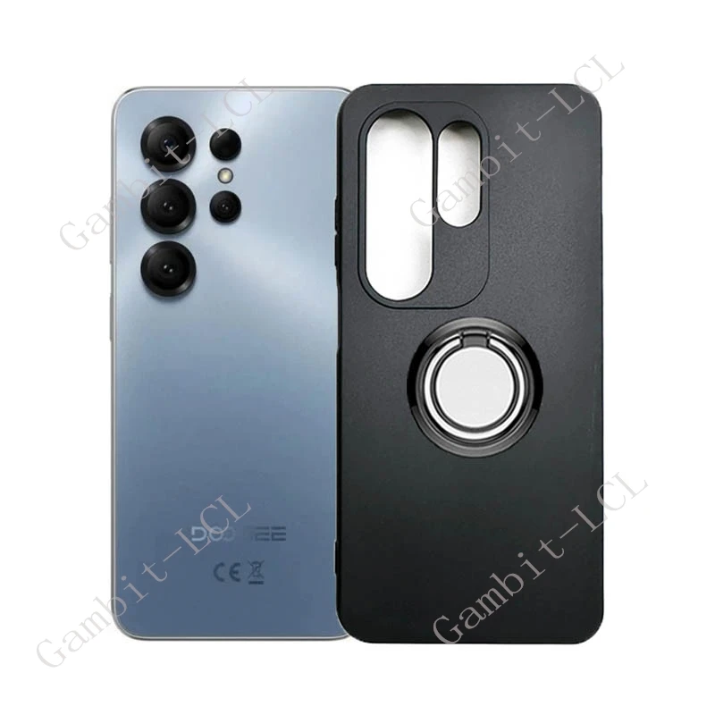 For Doogee Note 56X Pro 2025 Note56X 56XPro Back Ring Holder Bracket Phone Cover TPU Soft Silicone Case On Note56XPro