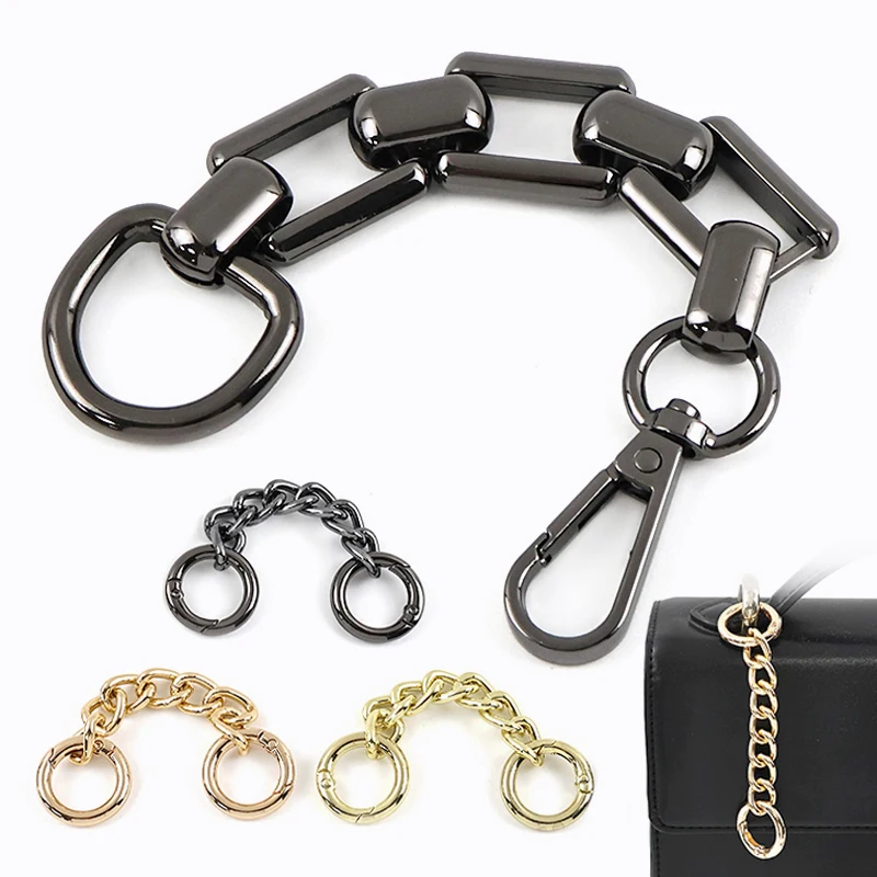 

18cm 2/5Pcs Meetee Metal Bag Chain Spring Buckle O Ring Bags Strap Extension Chains Handbag Decor Straps DIY Hardware Accessory