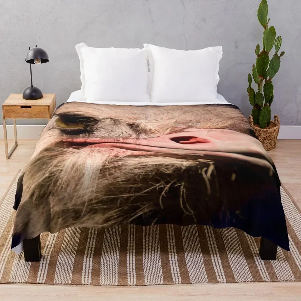 

Ostrich Throw Blanket Hairy Tourist wednesday Quilt Blankets