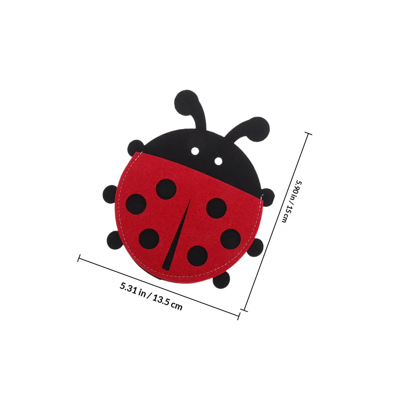 4Pcs Easter Ladybug Cutlery Bags Decorative Silverware Holders Utensil Pouches for Table Party Silverware Storage Bags