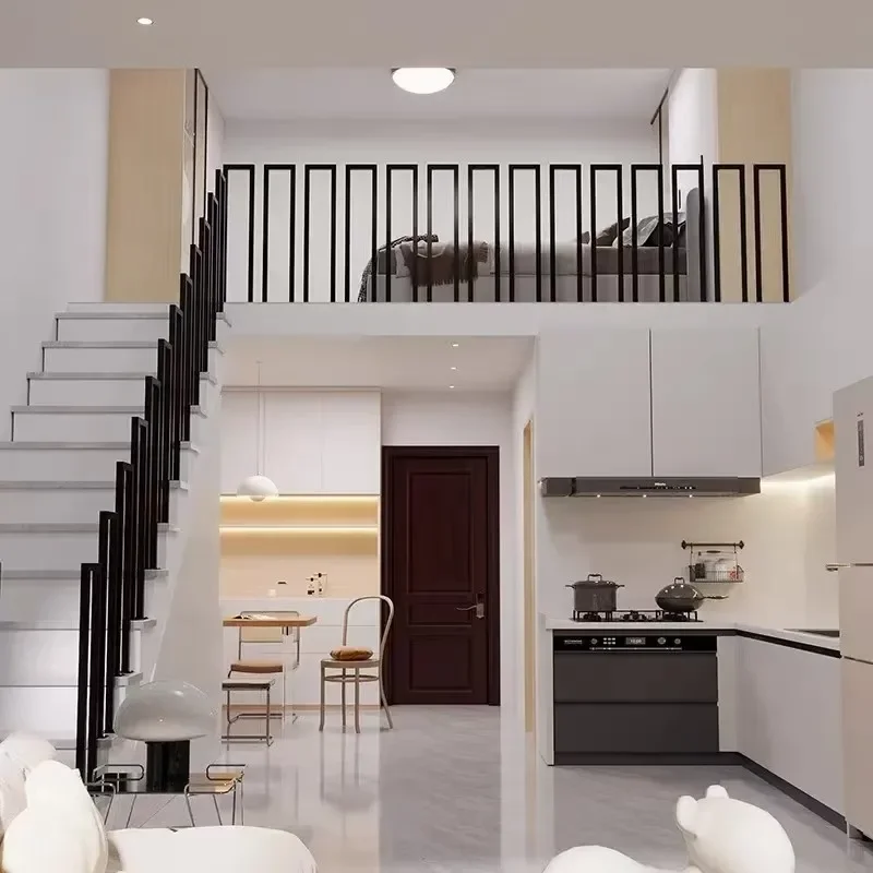 Staircase handrail guardrail Nordic simple modern home fence villa attic indoor non-slip