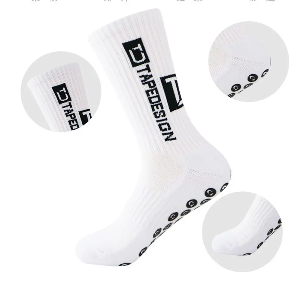 5/6 pares de calcetines de tubo de fútbol dispensadores de alta calidad calcetines deportivos transpirables de fútbol para hombres calcetines antideslizantes de algodón a media pantorrilla para hombres