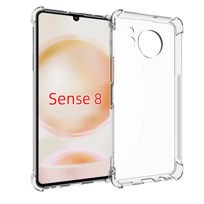 Fit AQUOS Sense 8 Phone Cases, Clear Anti-slip Shockproof Durable Flexible TPU Soft Case Cover for Sharp AQUOS Sense8