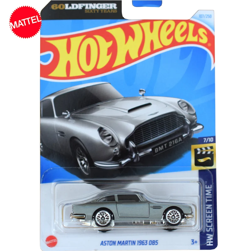 Original Mattel Hot Wheels C4982 Car 1/64 Diecast Aston Martin 1963 DB5 Metal Vehicle Model Toys for Boy Collector Birthday Gift