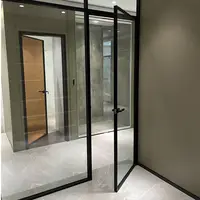 Household High Quality Double Layer Glass Door Fashion Design Manual Casement Doors Noise Reduction Durable Bedroom Hinged Doors