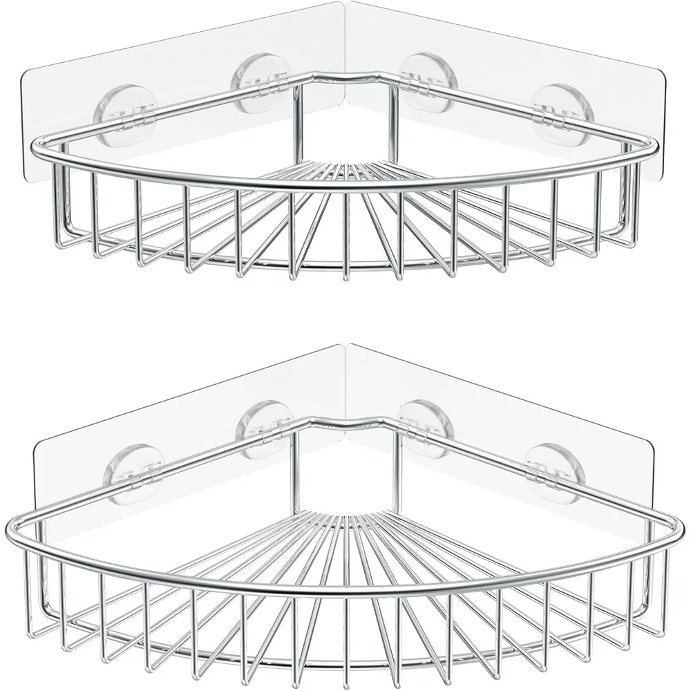 

Угловая душевая кабина из 2 предметов, нержавеющая сталь sus304, настенная полка для ванной комнаты с клеем, органайзер для хранения туалета, до