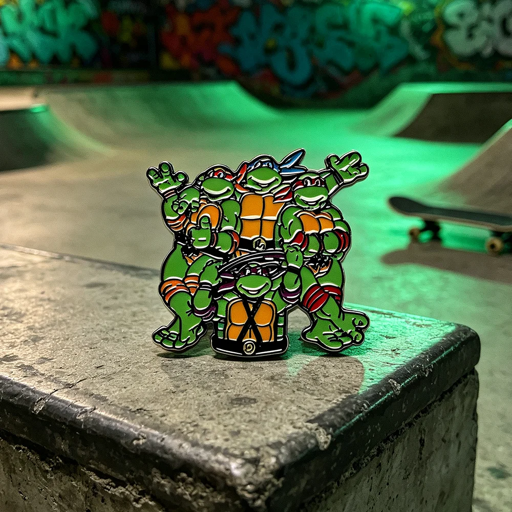 Cartoon Turtle Enamel Pin Metal Lapel Brooch Collectible Accessory for Backpack Hat Ideal Gift for 90s Cartoon Fans