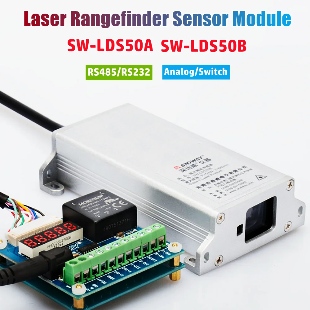 SW-LDS50A SW-LDS50B profundidade tawet laser rangefinder módulo 50 metros laser rangefinder distância sensor rs232 rs485 comunicação