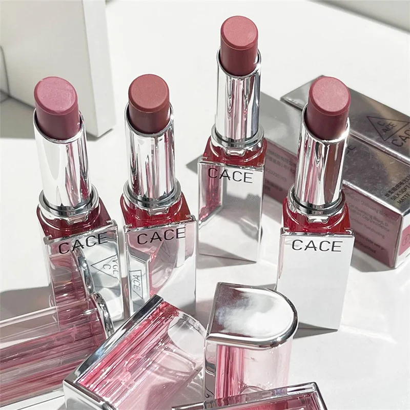 Lasting Lip Gloss 4 Colors Smooth Lasting Brightening Moisturizing Lip Makeup Lipstick 30g Matte Finish Silky Lip Gloss