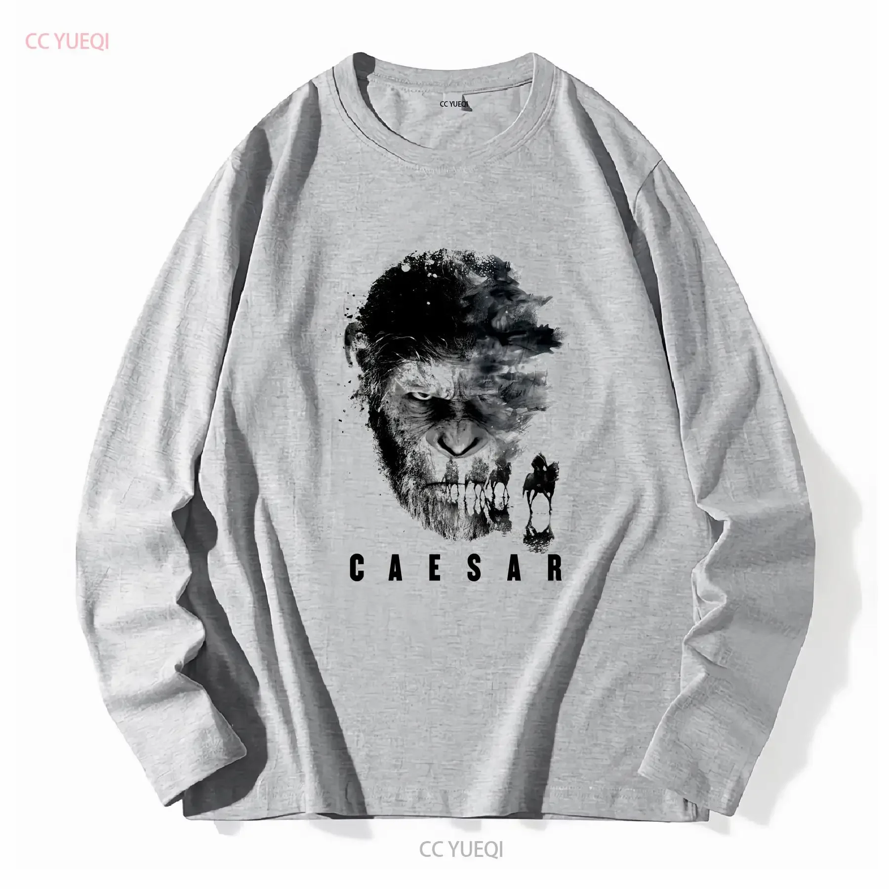 planet of the apes horse face ape T Shirt vintage Washed Comfortable Soft fashion streetwear Stretched Breathable Casual - view 4