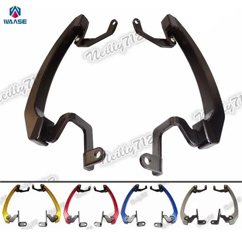 WAASE Motorcycle Rear Grab Bars Rear Seat Pillion Passenger Grab Rail Handle For Yamaha MT07 MT-07 FZ-07 2014 2015 2016 2017
