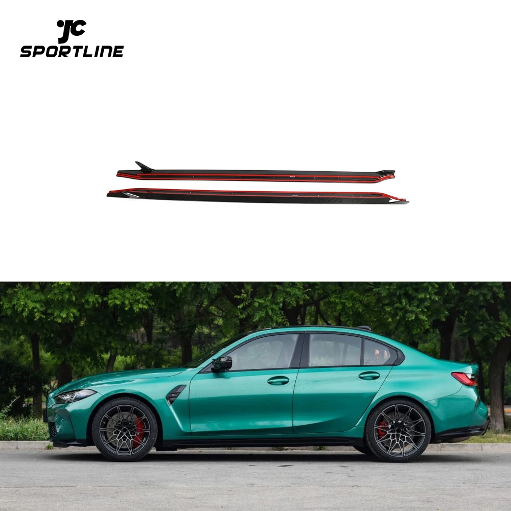 

Dry Carbon Fiber G80 M3 Car Side Skirts Kits for BMW G80 M3 Competition 2021- 2023