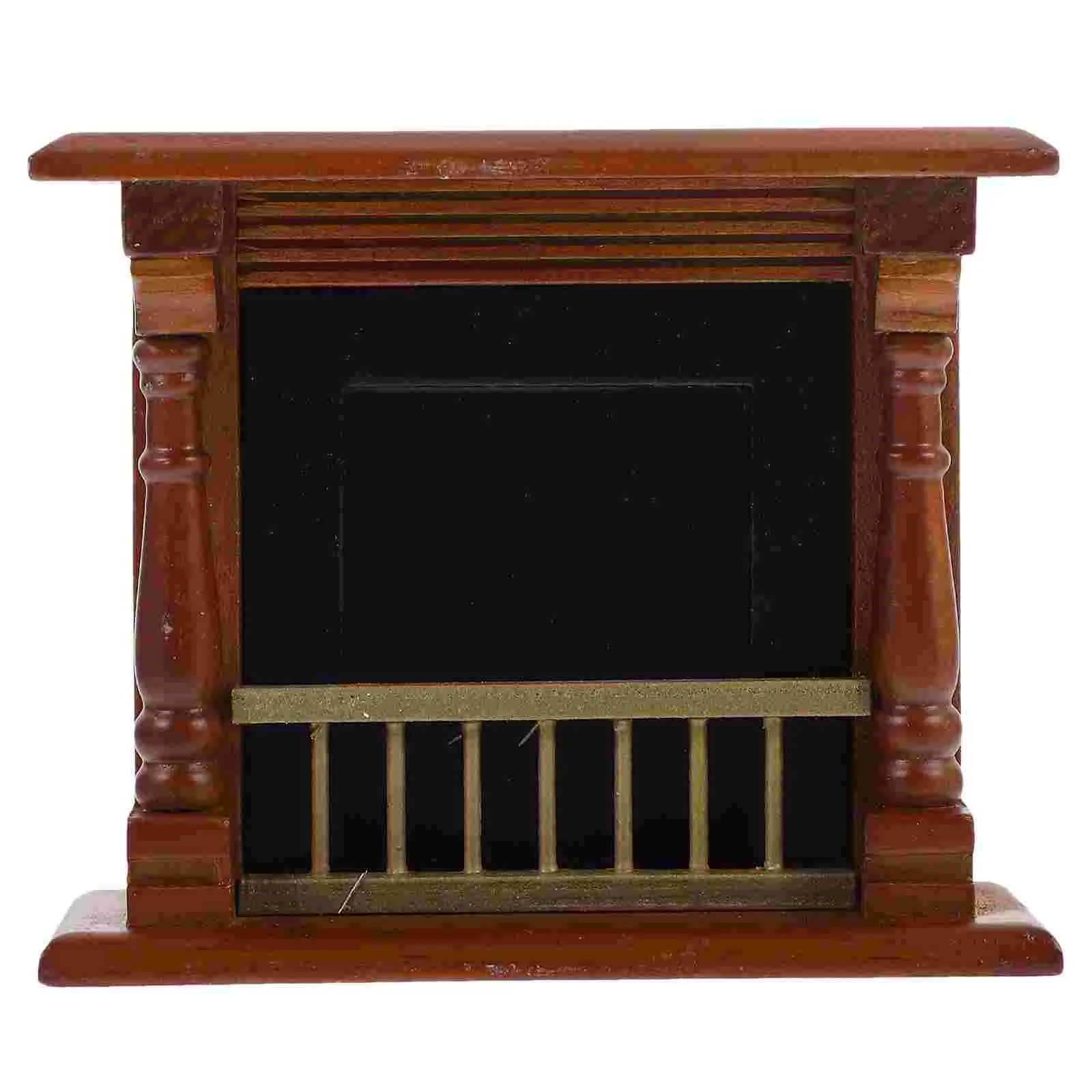 

Dollhouse Fireplace Miniature Furniture for The Decorate Tiny Accessories Miniatures Wooden Little