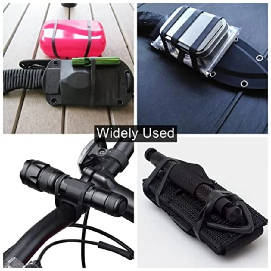 حجم الأربطة المطاطية التكتيكية # 107 7 بوصة × 3/5 بوصة 20 قطعة أربطة مطاطية سوداء سميكة وكبيرة جدًا وقوية وواسعة للغاية للمكتب