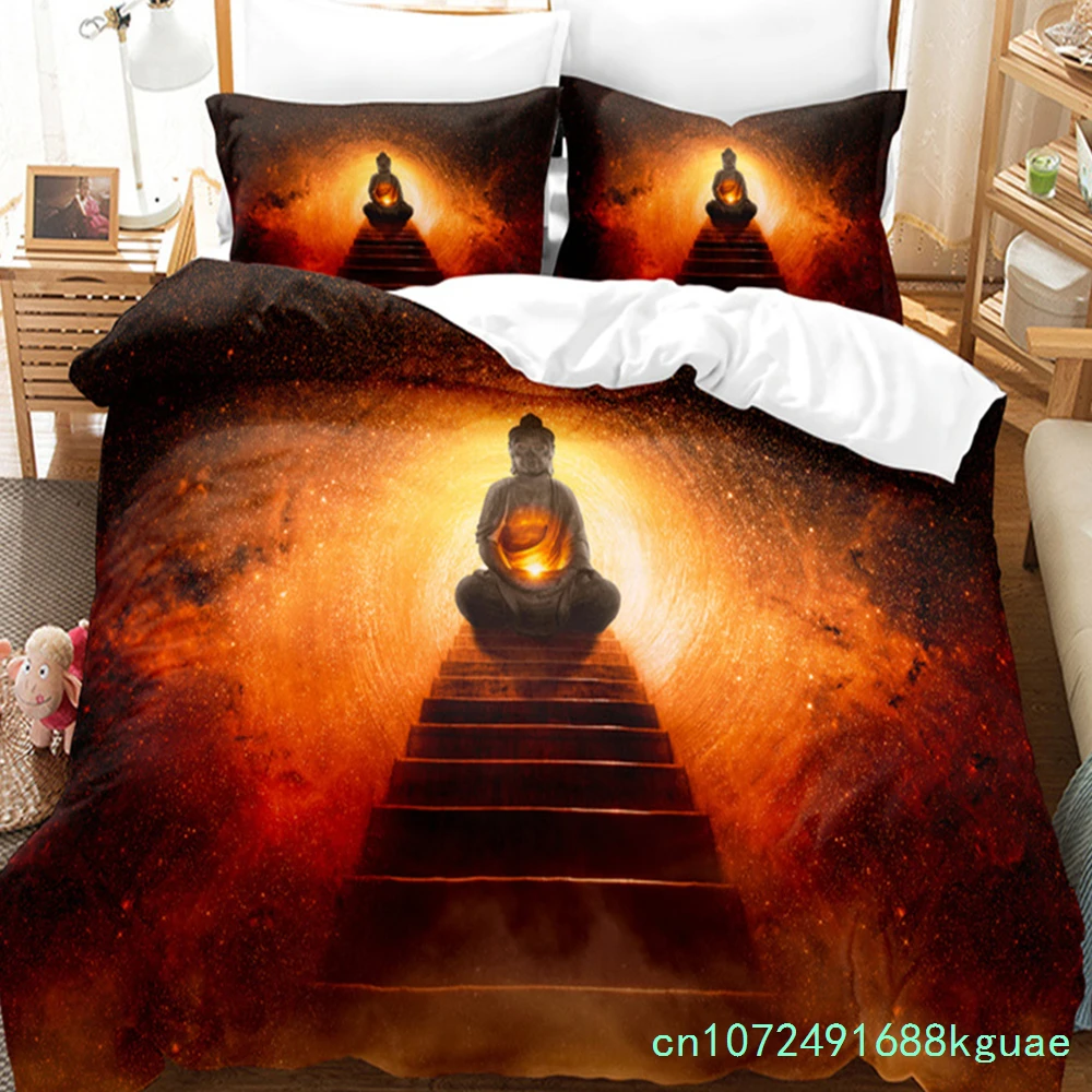 Buddha Statue Bedding Set Duvet Cover Set 3d Bedding Digital Printing Bed Linen Queen Size Bedding Set Fashion Design