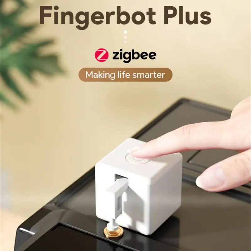 Aubess Tuya Zigbee Smart Fingerbot Plus Switch Button Pusher Smart Home Smart Life App Work With Alexa Google Home Alice