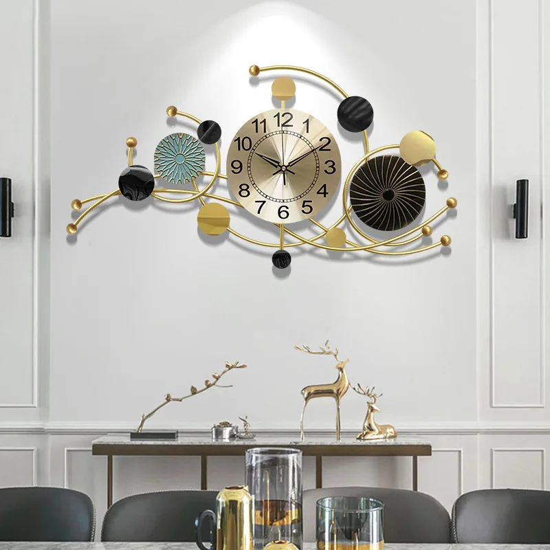 Design Silent Wall Clocks Minimalist Cute Nordic Restaurant Luxury Art Mural Wall Watch Modern Reloj De Pared Home Decoration