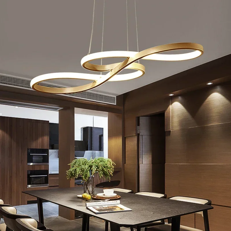 Modern Minimalist Note Shaped LED Pendant Light Creative Restaurant Bar Concert Hall Interior Decoration Lighting