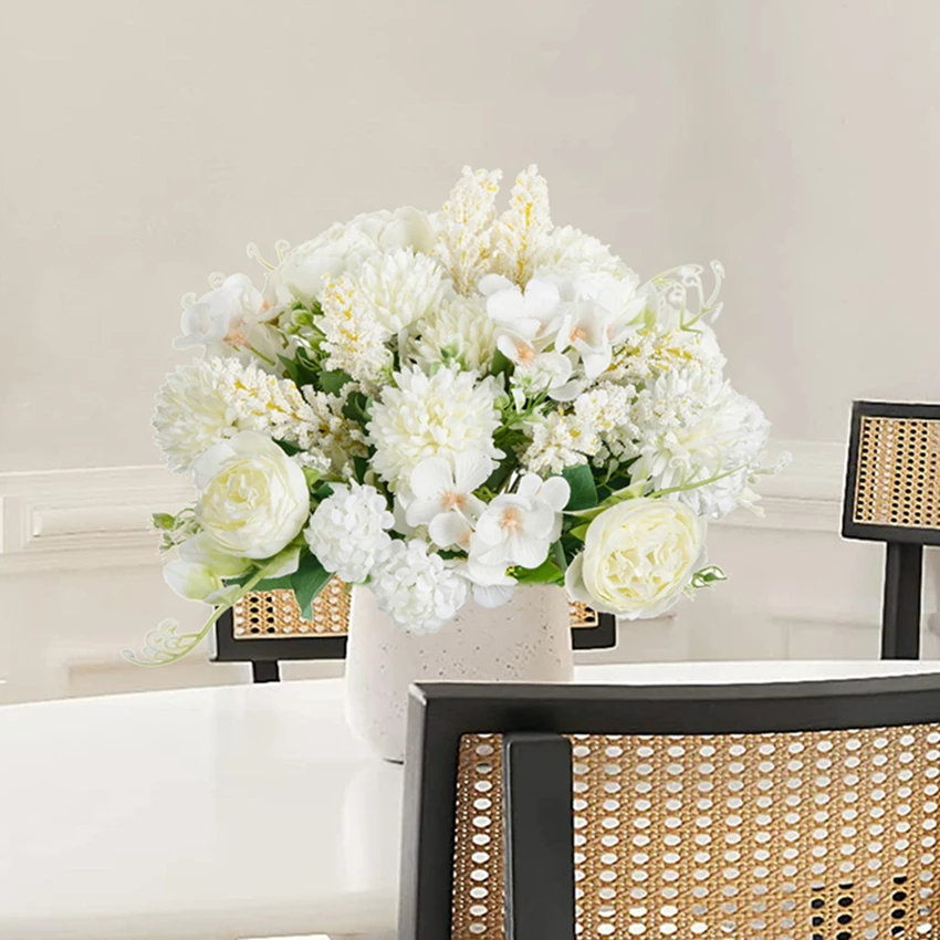 

Artificial Flowers Embroidered Balls Peonies Wedding Wreath Home Room Table Outdoor Yard Garden Decor Bridal Bouquets DIY Gifts