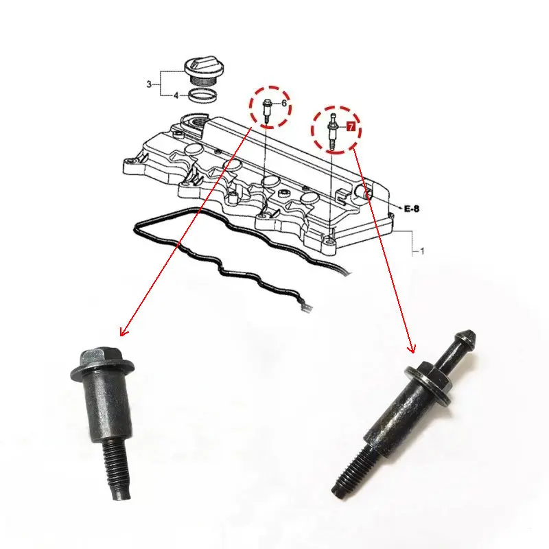 Aplicar Accord CP1 CR1 Civic FB2 FB3 JAdE FR1 CRIDER GJ5 GJ7 ILX DE1 CU1 tornillos de placa de cubierta de motor tornillo de cubierta de válvula90011-RSA-G00