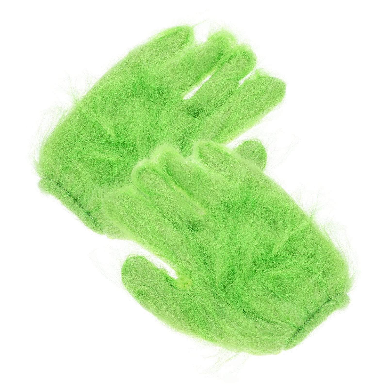 

Green Furry Hand Gloves Halloween Costume Spooky Decorations Party Supplies Comfortable Material Universal Fit