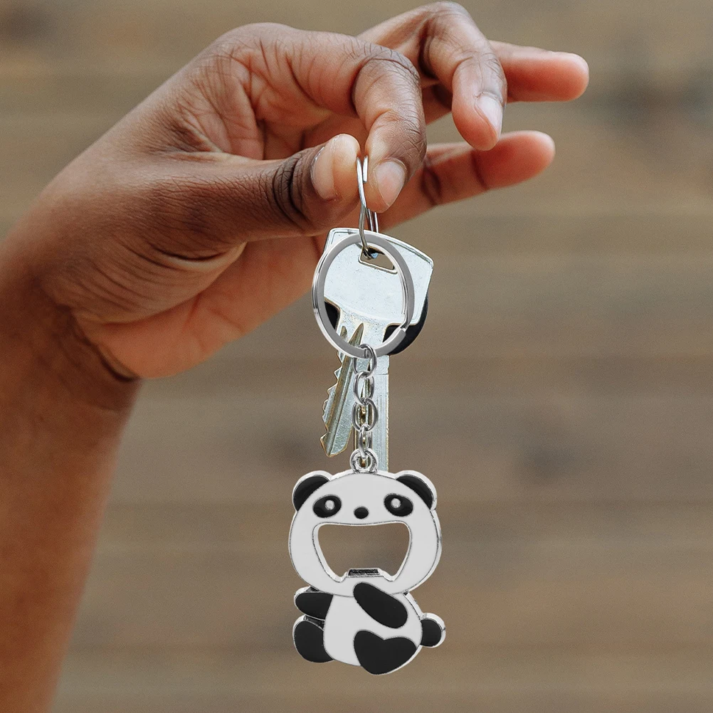 

3pcs Panda Bottle Opener Keychain for Men Bear Ring Zinc Alloy Portable Party Gift Beverage Accessory Cool Novelty