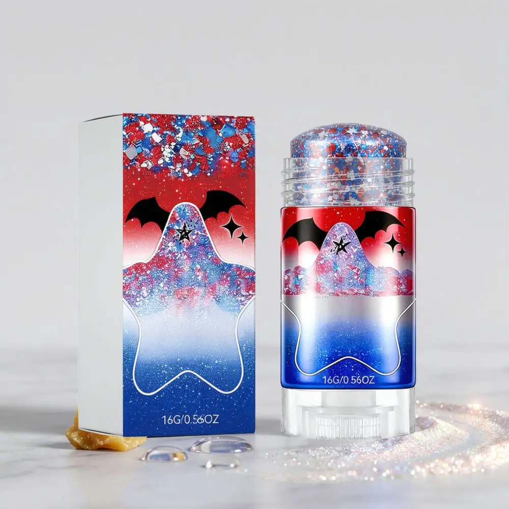 Portable Face Highlighter Stick Glitter Shimmer Cosmetic Makeup Brightener Smooth Pigment For Party Holiday Stage Beauty Routine