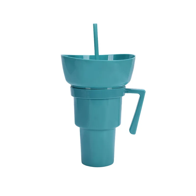 Popcorn Bucket Beverage Juice Straw Cup Creative Cinema Promotion Couple Popcorn Cola Cup