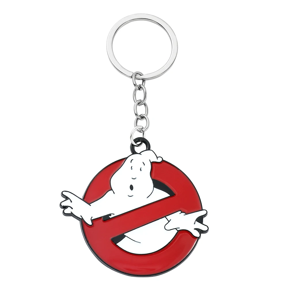 Ghostbusters Keychain Red Ghostbusters death squads Keyring With Red For Women Men Jewelry Chaveiro