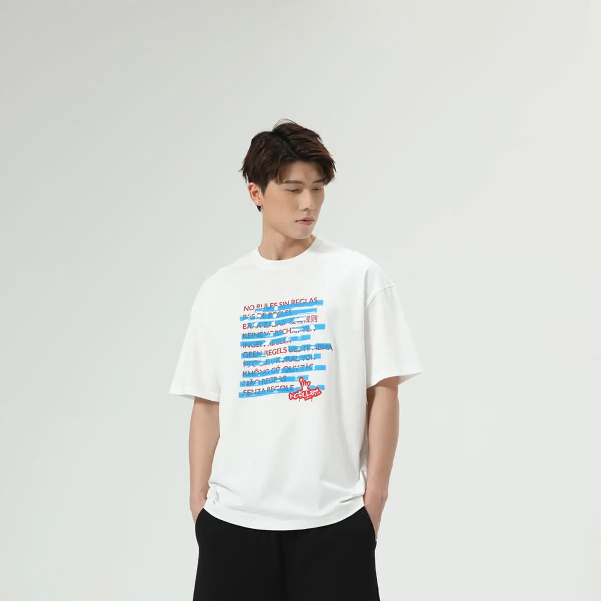 【KELME】Camiseta Casual Respirável de Manga Curta Nova 100% Algodão Estampada KELME, Camiseta Unissex de Verão com Gola Redonda para Casais