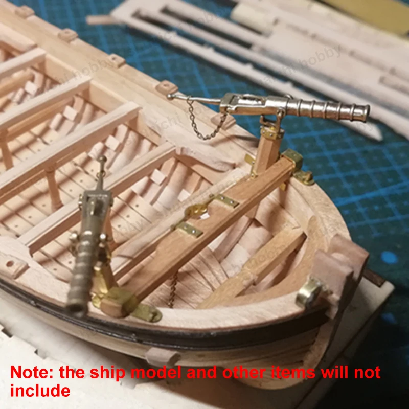 1 قطعة طول 34 مللي متر برودسايد بندقية/38 مللي متر يلقي مدفع نموذج محاكاة المدفعية DIY بها بنفسك اكسسوارات ل 1/48 مقياس المراكب الشراعية سفينة حربية نماذج