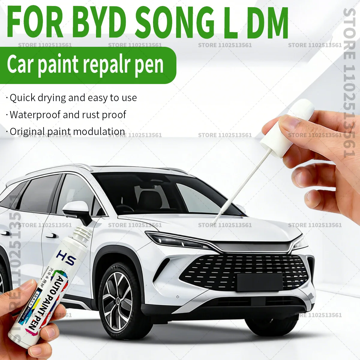 For BYD Song L DM Scratch Removal and Paint Repair Pen White Tea Crystal Gray lce Cyan Obsidian Black Blue