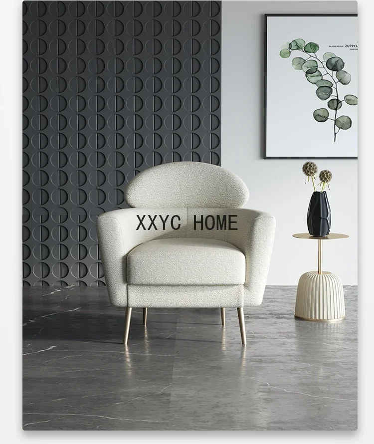 

Modern Light Luxury Single Sofa Italian Minimalist Chair Minimalist Leisure Chair Wingback Chair