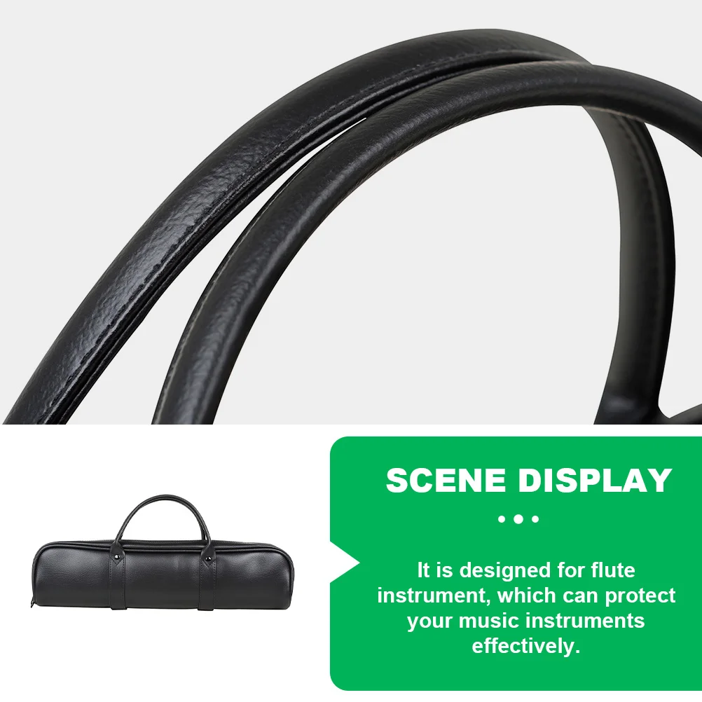 

16-Hole Flute Bag Black Premium Protective Case for Outdoor Music Practice Portable Storage Pouch Instrument Carrying