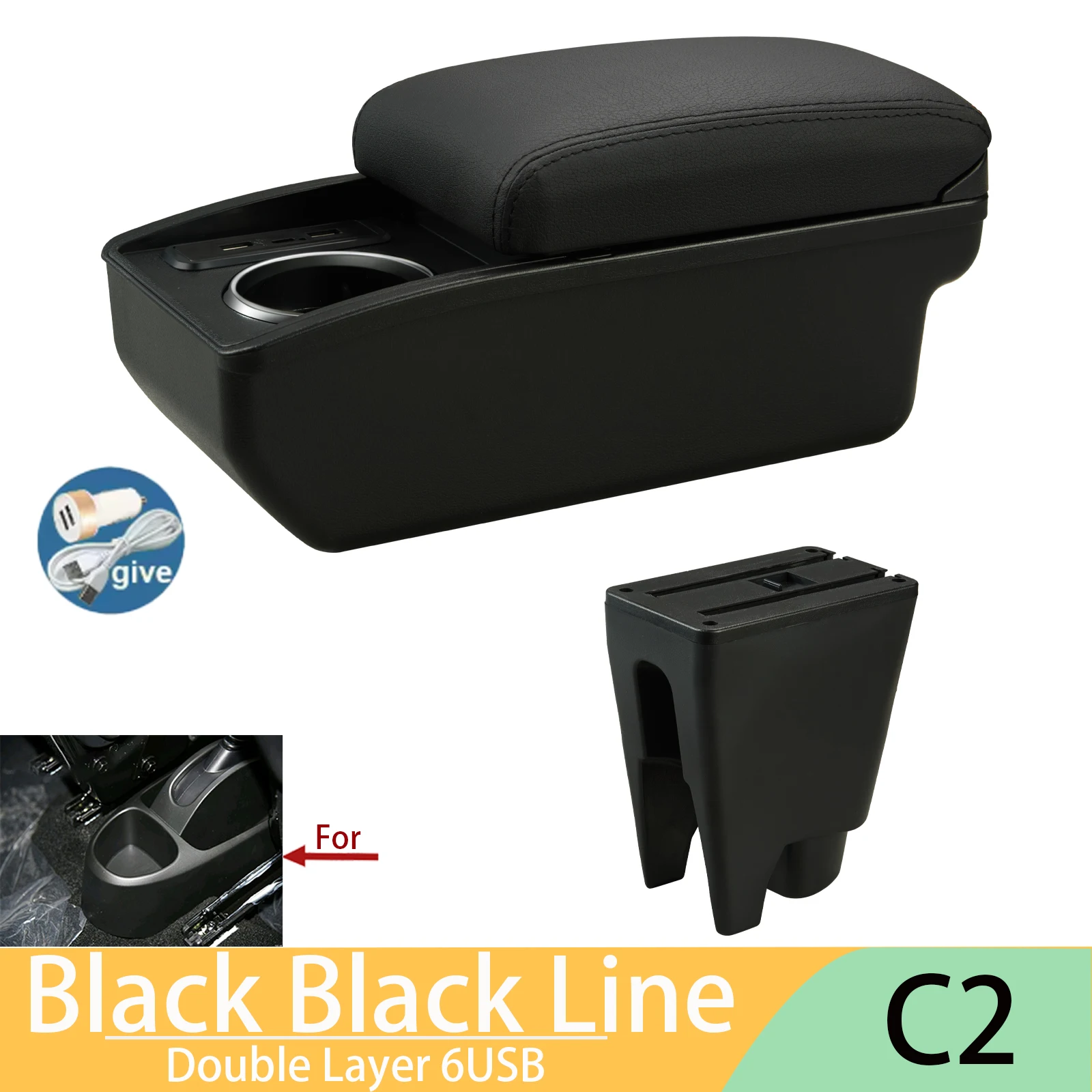 Voor Peugeot 107 Armsteun Voor Citroen C1 Toyota Etios Aygo BJ Armsteun Doos Auto Accessoires Winkel Doos Interieur Onderdelen details