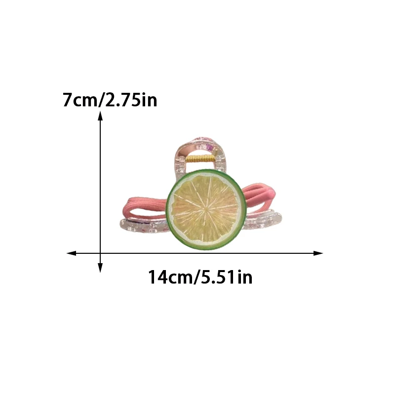 Simulation Fruit Lemon Shark Clip Fun Bow Hairpin Sweet Cute Girls Hairpin Hair Accessories
