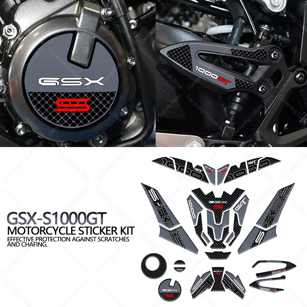 Motorcycle Accessories Waterproof Protective Tank Pad Stickers Kit 3D Epoxy Resin Protective Sticker For GSX-S1000GT GSX S1000GT